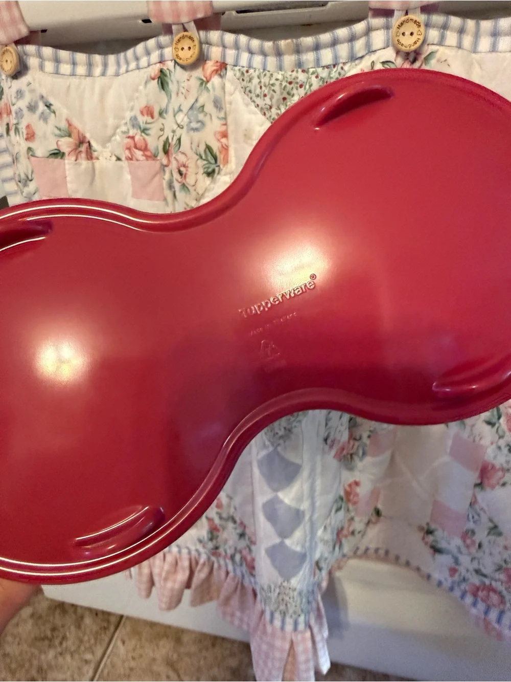 Pink Tupperware Spoon Rest